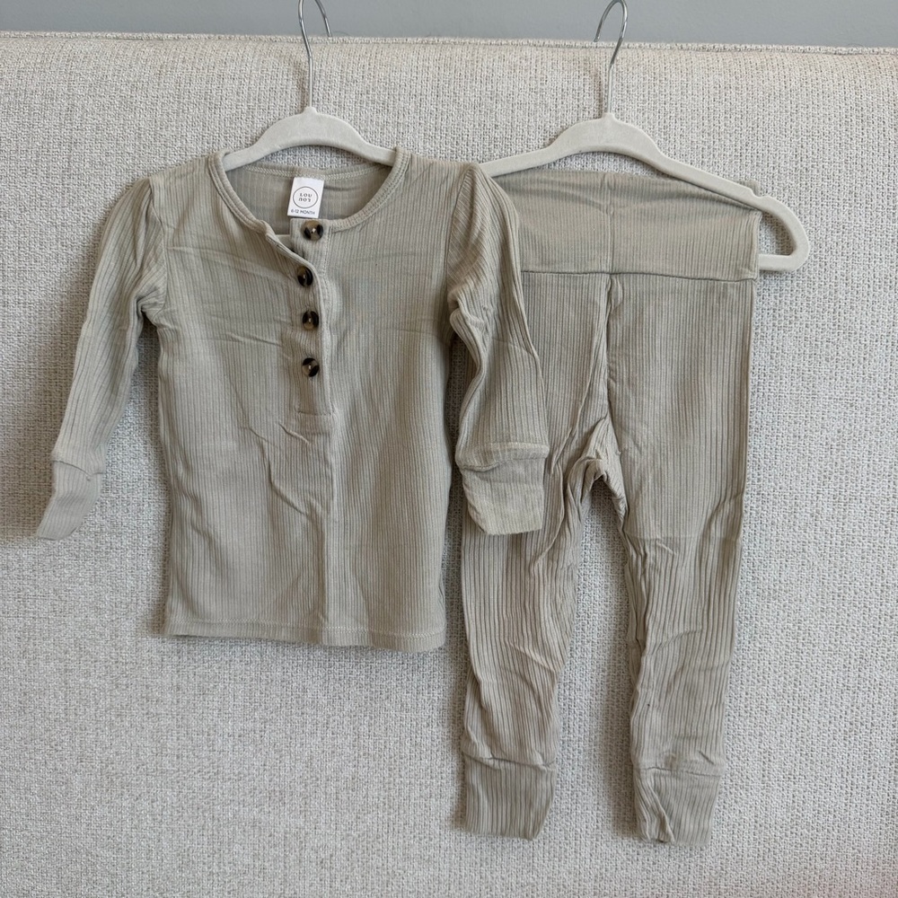 Lou Lou & Company Tan Kids Pajama Set